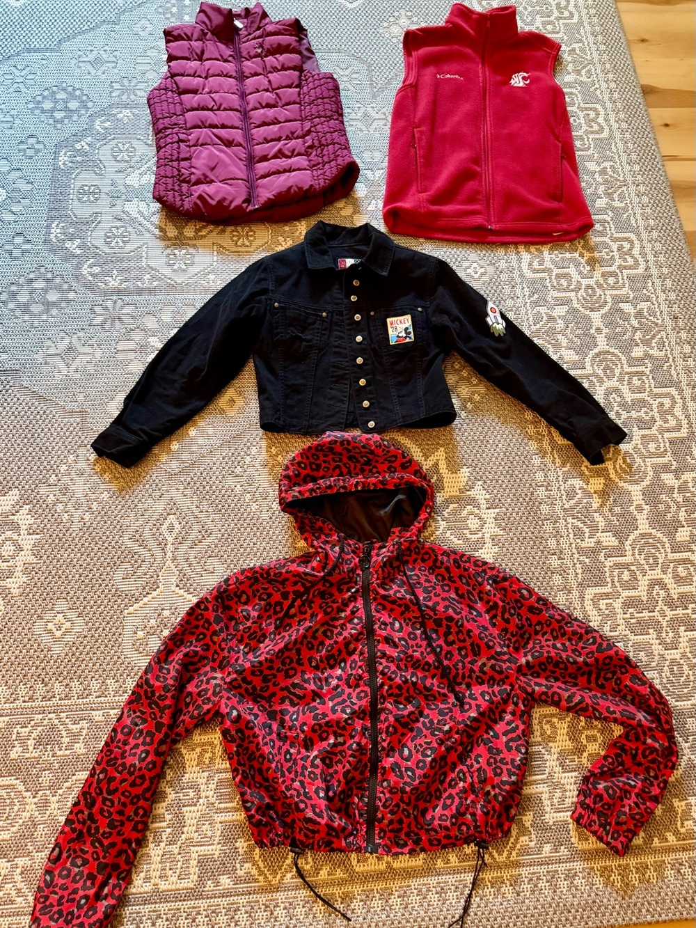 Set of 2 jackets and 2 vests. US Polo, Columbia, H&M